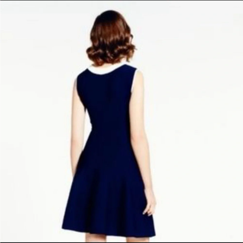Kate Spade Knit Fit N’ Flare Navy Dress - Picture 6 of 10